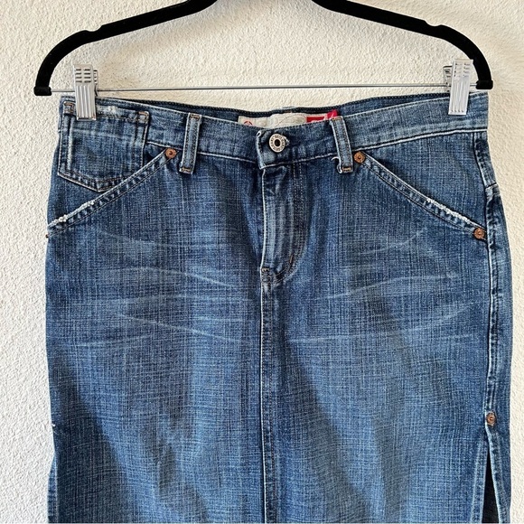 GUESS Women’s Denim Skirt 28 Blue Western Rodeo Country Casual Western Y2K 90s - Picture 7 of 10
